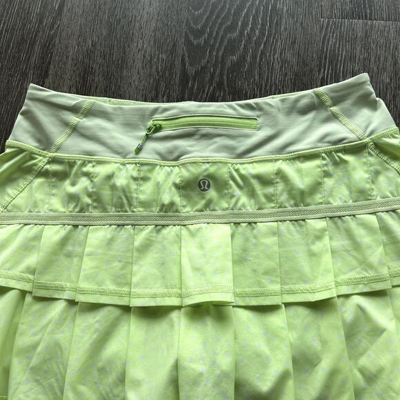 Lululemon Run: Pace Setter Skirt Petit Dot Faded Zap Sz 6 Pleated Athletic Skort - Picture 15 of 16